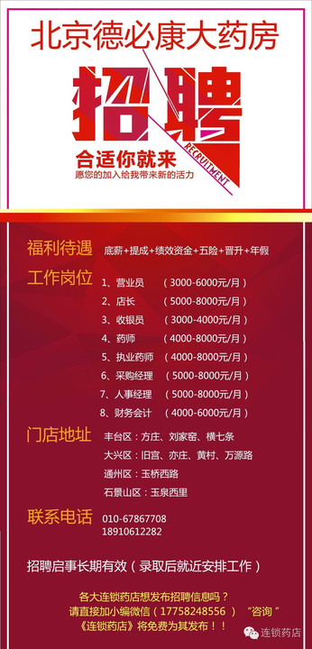 臨沂藥店招聘信息,職業發展的理想選擇之地