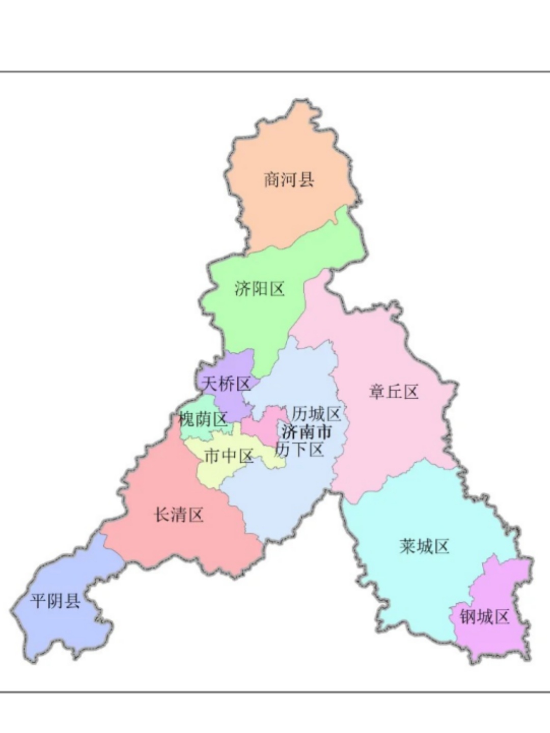 濟南市最新區域劃分圖，城市探索之旅啟程